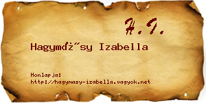 Hagymásy Izabella névjegykártya
